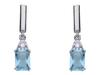 Silver Square Earrings with Cubic Zirconia Women' Rhodium-Plated Studs Silver 925