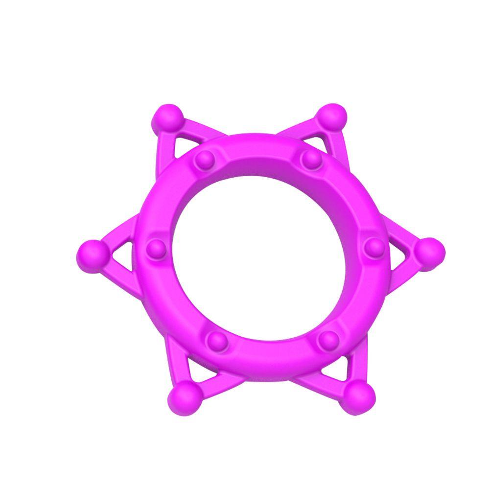 Hexagram Cock Mens Lock Penis Ring Adult Silicone Sex Toy Ejaculation Delay