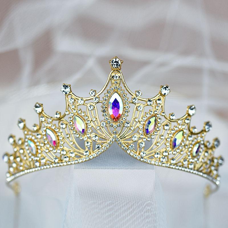 Bridal Crown Headband Headband Wedding Korean Style Birthday Adult Gift Crystal Crown Princess Dress Hair Accessory