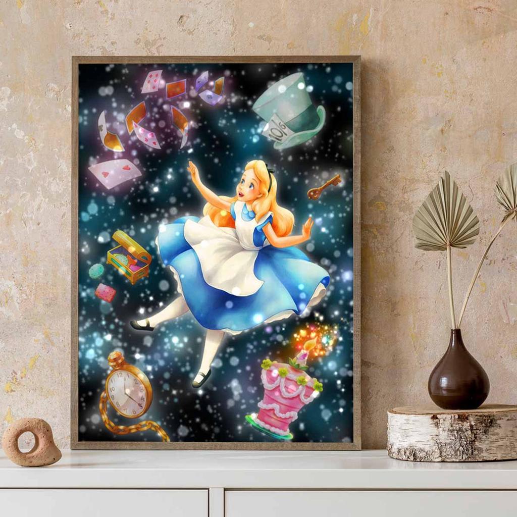 Full Round Diamond Painting Alice's Dream Art Rhinestone Picture Mosaic DIY 5D Cross Stitch Embroidery Home Decoration