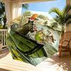 Pettersson und Findus Print Automatic Open Close Umbrella, Portable Foldable Umbrella, for Outdoor Commute Camping Trip, Ideal Birthday Gift