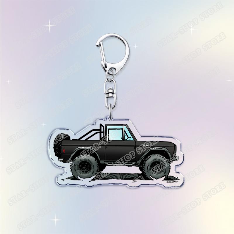Vintage Classic Old Truck Keychains for Accessories Jewelry Retro Vector Car Keyrings Fans Friends Gifts