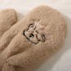 Winter warm plush gloves student writing cartoon panda cycling warm cold gloves velvet men and women