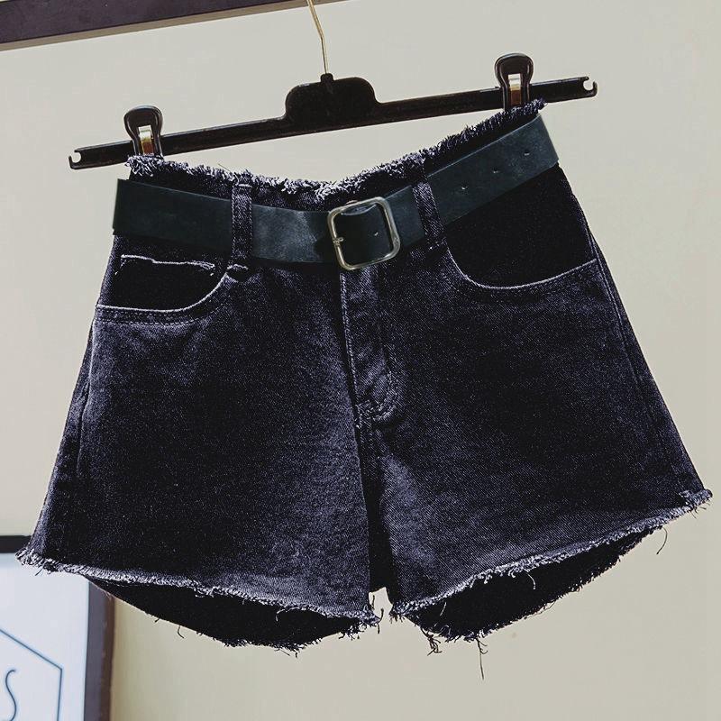 Classic and Minimalist Fashion Versatile Shorts Female Loose Summer Thin Ultra-high Waist Wide Leg A Word Denim Female Denim Shorts Individuality