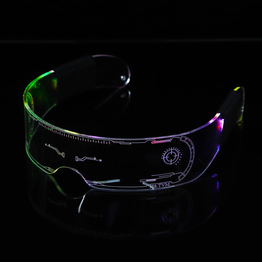 Farbwechsel EL Draht Leuchtende Brille Kostüm LED Leuchtende Visierbrille für DJ Neujahr Weihnachtsfeier