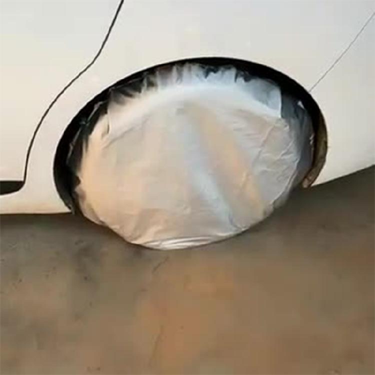 4 Pack Silver Wheel Guards For Truck motorhomes Trailer Tires All Weather Protection Easy On Off Design Fade Resistant