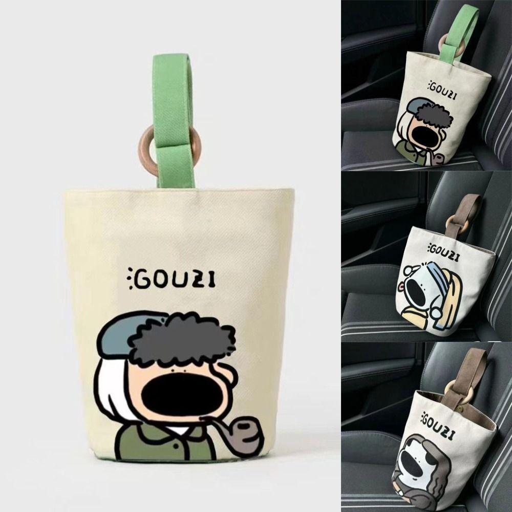 

Canva Bucket Bag Cartoon Printed Tote Bag Gift Lunch Pouch 3