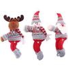 Nuovo Natale Babbo Natale Alce Finestre Cartone Animato Bambola Tenda Decor Buon Natale Decorazioni Casa Natale