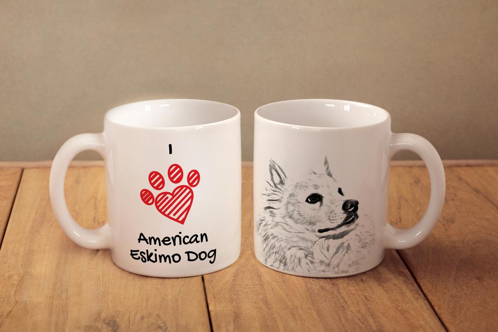 American Eskimo Dog, American Spitz – Cup with a dog, cute cup with graphics | Art-Dog