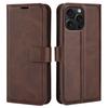 For iPhone 16 Pro Case Magnetic Clasp Calf Texture Flip Leather Phone Cover