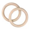 Solid Birch Wooden Gymnastics Rings Pair for Effective Fitness Training