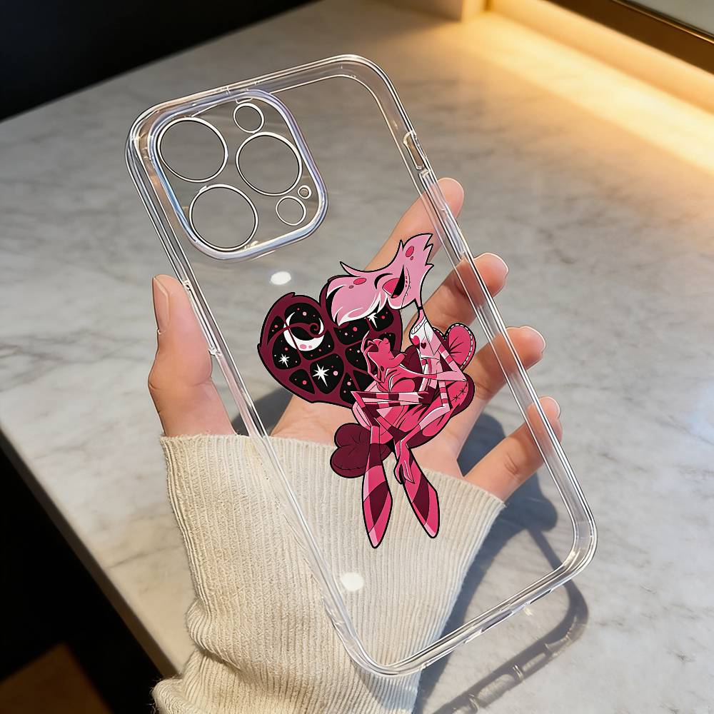 H-hazbin Hotel Angel Dust Phone Case Transparent Silicone Soft For iPhone 17 16 15 14 13 12 11 Mini Pro Max Plus