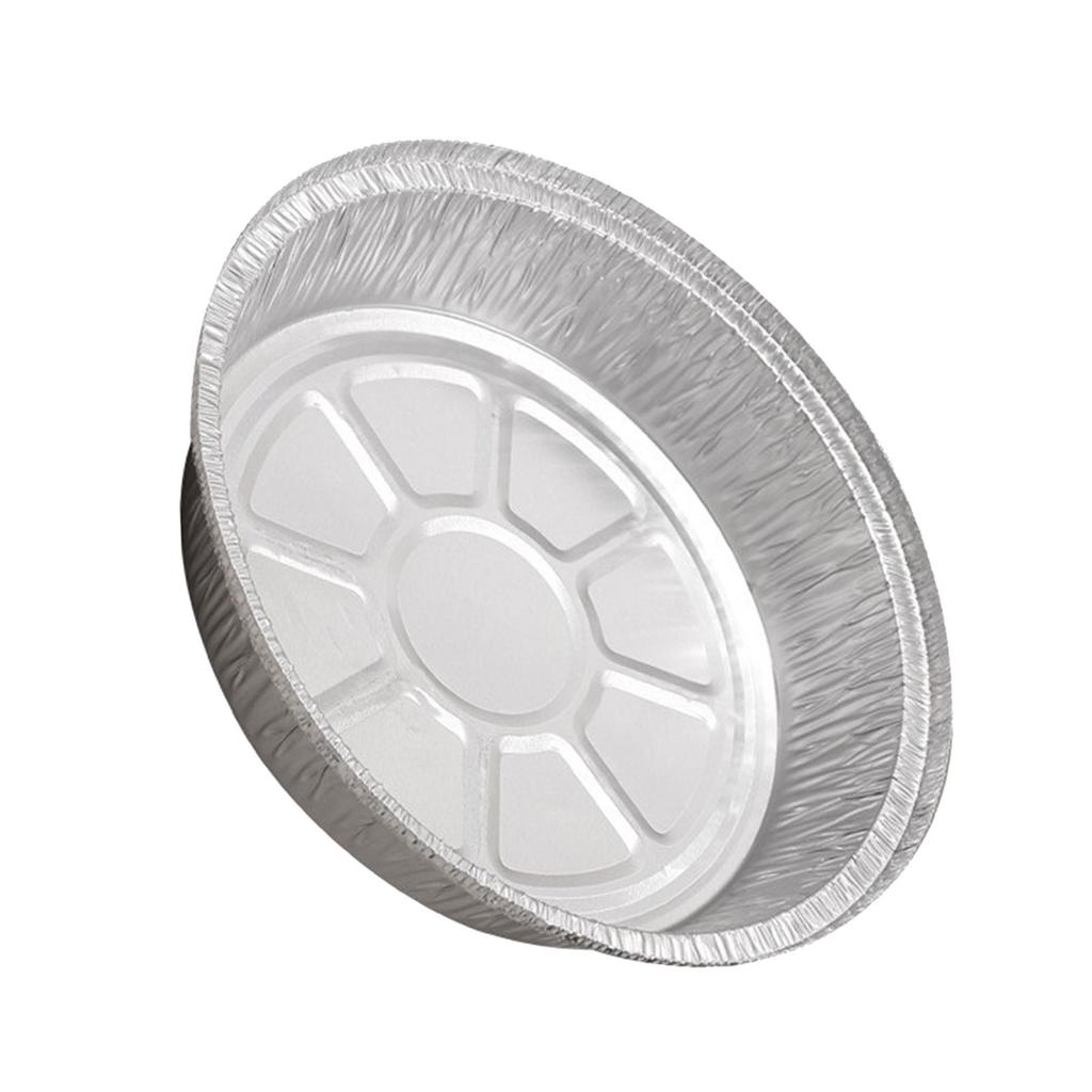 10pcs 7in Aluminum Foil Pans Round Shaped Disposable Cookware Air Fryer Tin Foil Tray for Household