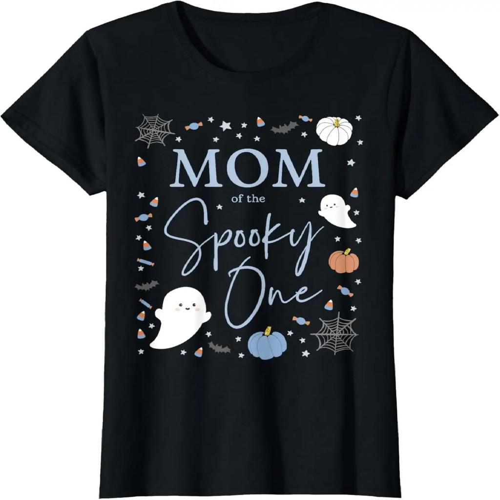 Mom of the Spooky One First Birthday Blue Boy 1st Halloween T-Shirt