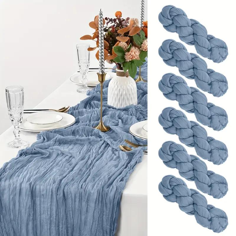 6 Pack Green Table Runner Wedding Banquet Boho Wedding Baby Bridal Shower Decor Table Runner Holiday Banquet Luxury Tablecloth