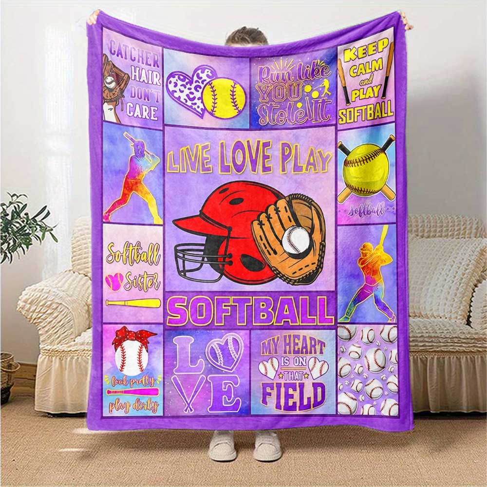 Sport Passion Poster Blanket Blanket Versatile for Couch Sofa Couch Office Bed Picnics Modern Style Gift for Travel, Home, Birthdays Y12