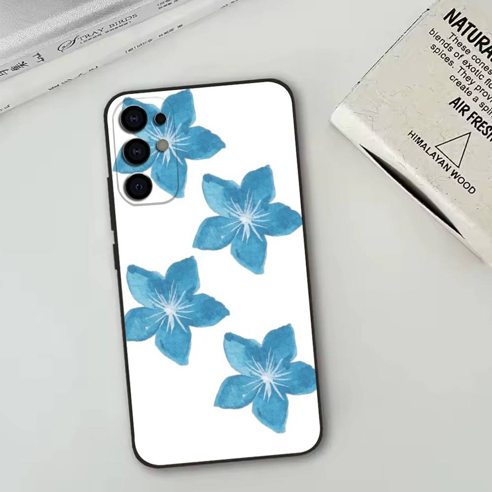 Blue Sky Magnolia Flower    Phone Case For Samsung S25,S24,S21,S22,S23,S30,Ultra,S20,Plus,Fe,Soft Silicone Black Cover