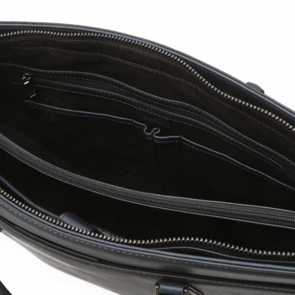 Daks Dark Grey Pattern Cowhide Briefcase Dbba6e250g3