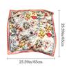 65*65cm Fashion Luxury Women Silk Scarf Square Flowers Print Hair Scarf Breathable All-Match Headband Scarf