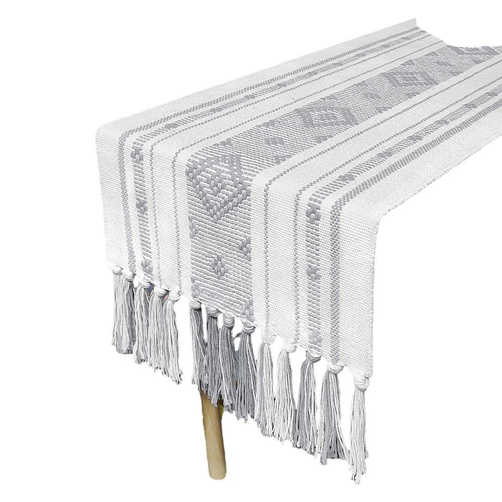 

Зеленый/черный/красный/серый простой настольный флаг с бахромой 12*72 дюйма тканая скатерть для кухни style 2 чёрный