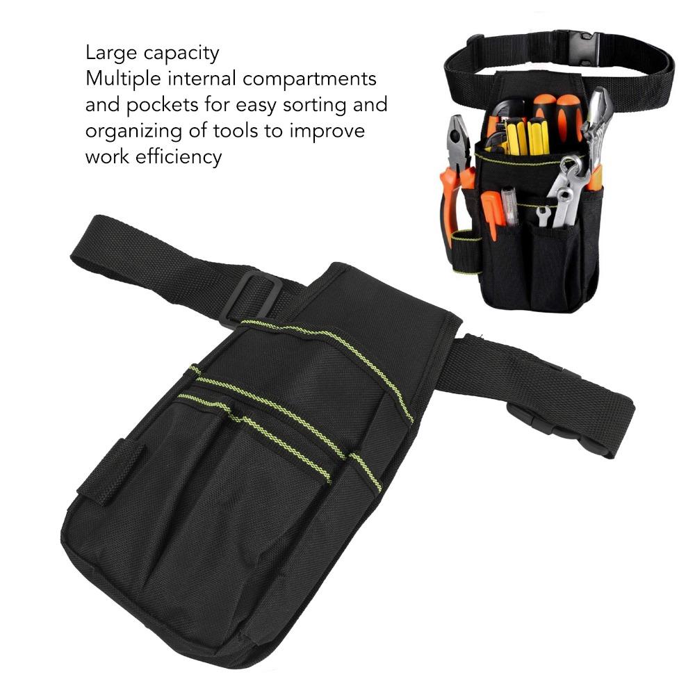 Oxford Cloth Tool Waist Apron Waterproof Adjustable Tool Belt Pouch Multiple Pockets Large Capacity Utility Pouch Carpenter