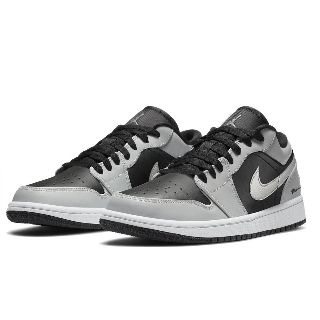 Jordan Air Jordan 1 Abrasion Resistant Abrasion Resistant Low top Vintage Basketball Shoes Unisex Shadow Gray 553558-132(Team975-OG)