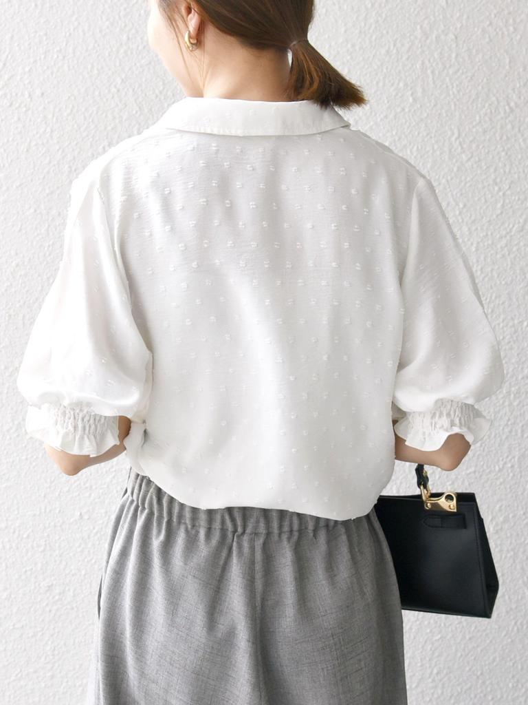 Ships Any Machine Washable Cut Dobby Jersey Puff Shirt 722040058 White One Size