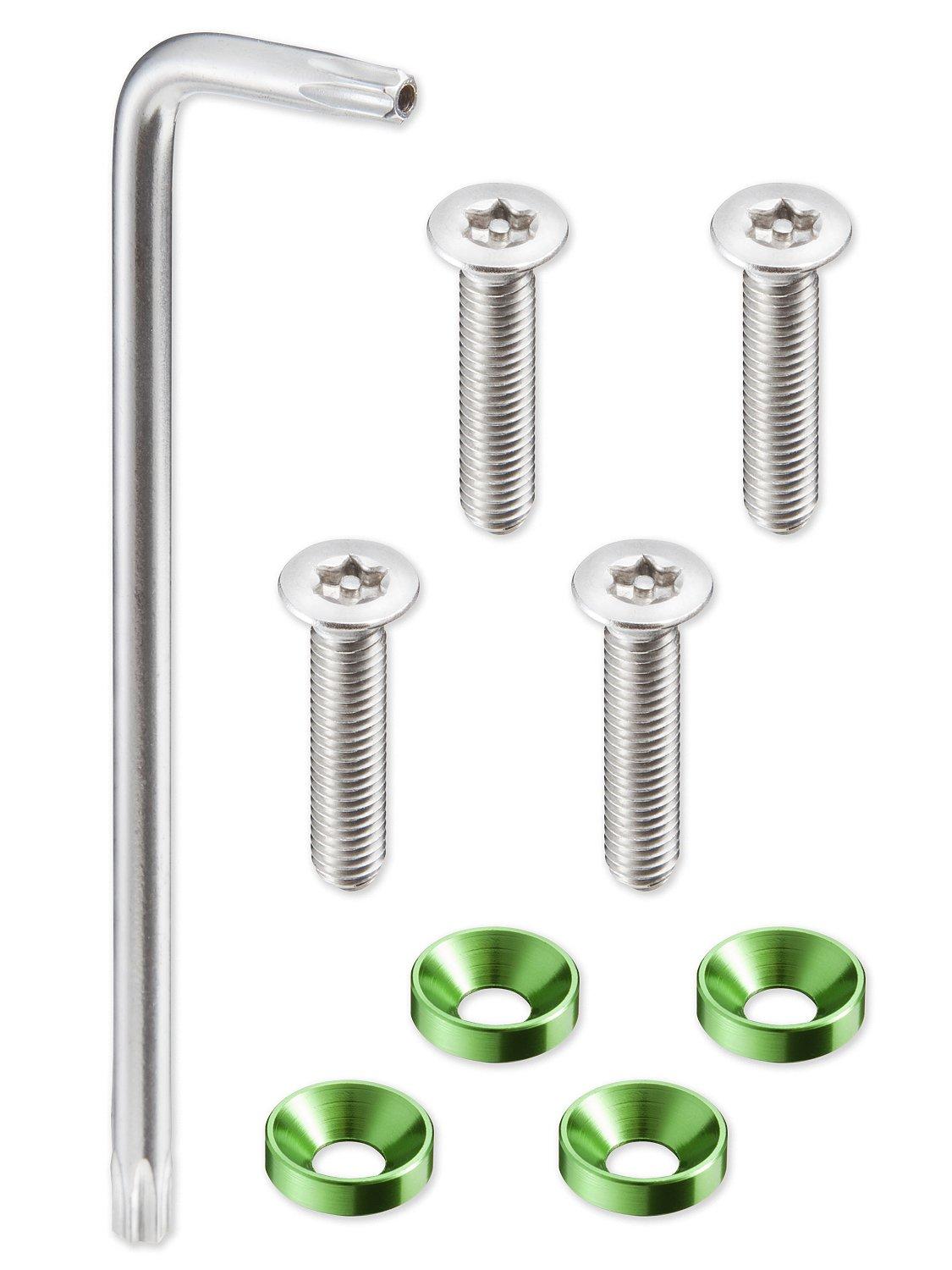 

Freate License Plate Bolt License Frame Anti-Theft Screws M6 (Green, 25mm Thread) Thread part 25mm зелёный