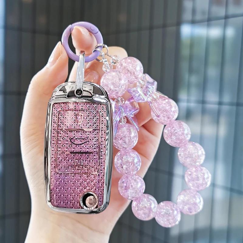 Suitable For Changan Lumin Keycase Keycover Key Shell Keychain Sweet And Clear Sweet Square Key Creative Case Buckle