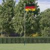 Vidaxl German Flag with Mast, 6.23 M, Aluminum