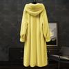 Winter New Women's Imitation Fur Coat Light Slim Knee Fashion Plush Long Imitation Mink Coat