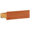 Solid Wood Bed with Shelf Without Mattress Wax Brown 75 x 190 cm