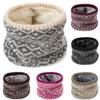 Thickened Winter Knit Neck Warmer with Fleece Lining - Plush, Warm, Outdoor Casual Single Loop