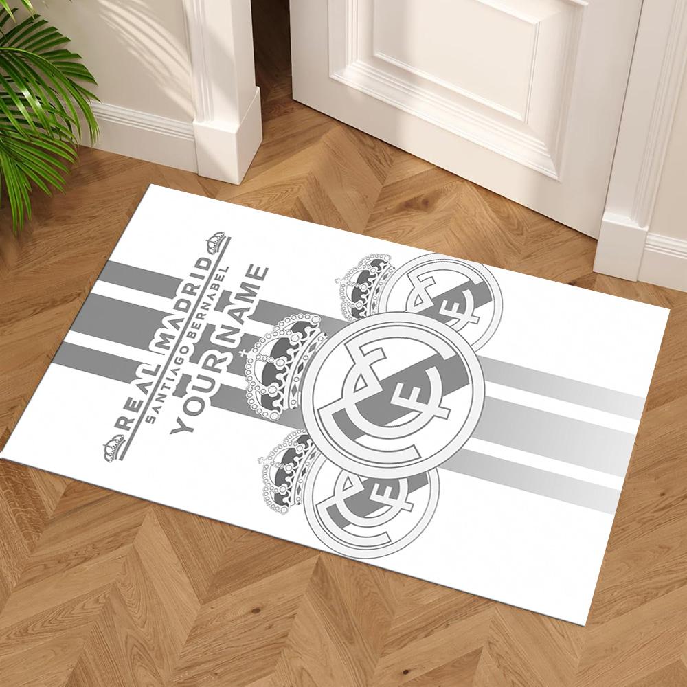 Real Madrid Club Customize Your Name Carpet Design for Dining Room Bedrooms Hallway Decorate Room Anti-slip Rug Office Home Decor