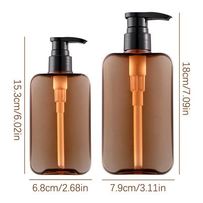 200/300Ml Square Clear Bottle Liquid Soap Whipped Mousse Points Bottling Shampoo Lotion Shower Gel Pump Bottlesnding Soap Dispen