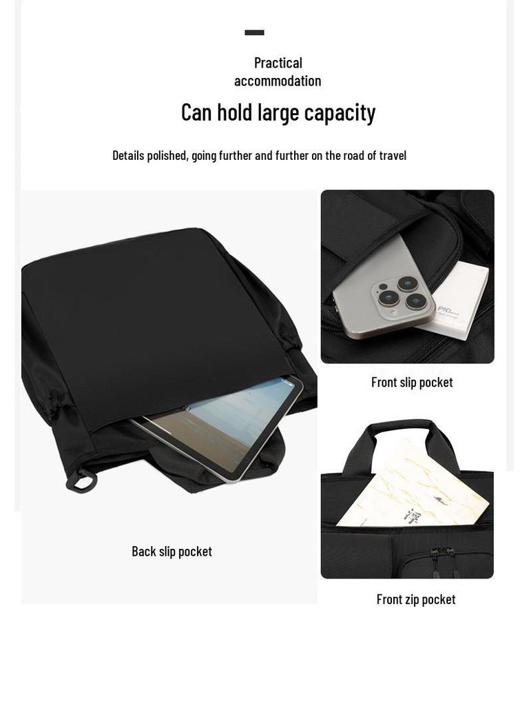 Men's Large Capacity Multi-Layer Travel Crossbody Bag - Casual Shoulder & Handbag for Business and Commuting