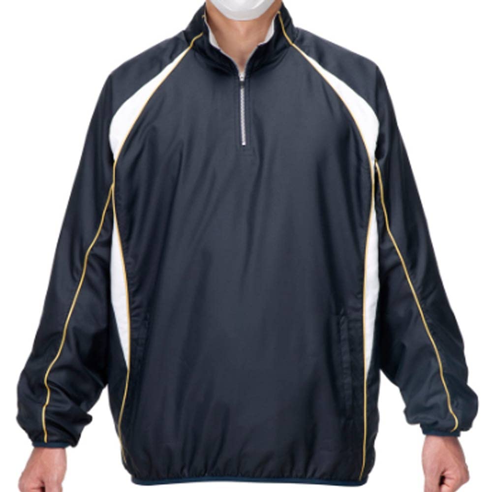 

Xanax Long Sleeve Half Zip Breaker Jacket Navy x White XO BGC2100S (5001)