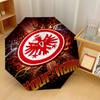Eintracht Frankfurt Automatischer 3-fach Regenschirm 8-Speichen Winddichter Faltregenschirm Sonnenschutz Regenschutz Für Outdoor Reisen Tägliche Nutzung