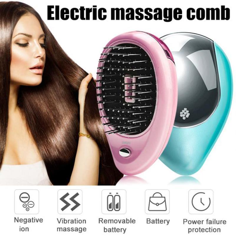 Magic Portable Electric Ionic Hairbrushes Electric Massage Combs Mini Ion Vibration Head Massager