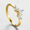 Copper Zircon Gorgeous Shine Simplicity Love Heart Crown Ring Ideal For Women Party Cute Romantic High Quality Jewellery