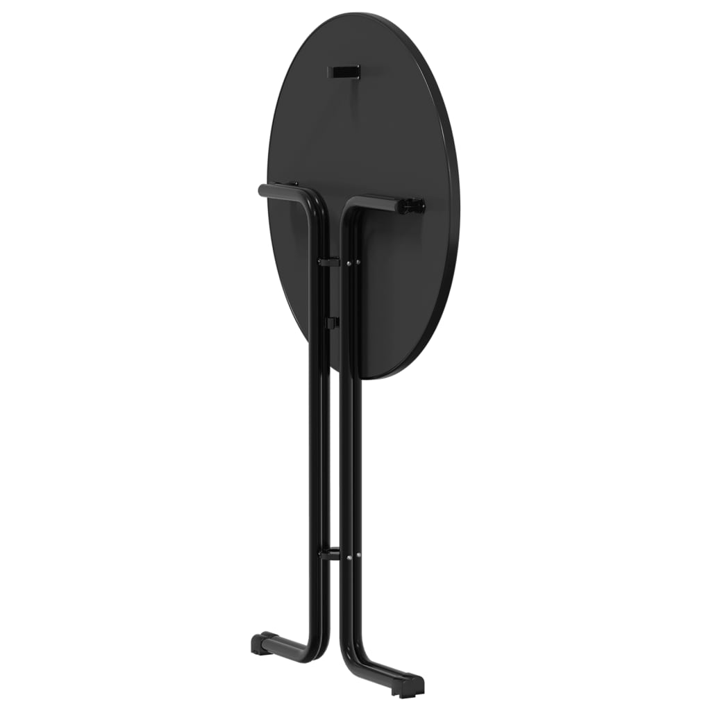 Vidaxl Dining Table, Black, Ø80X110 Cm