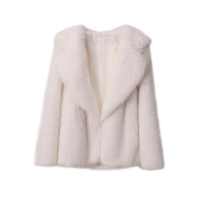 New Lapel Fur Coat Women's Artificial Fur Jacket Loose Korean Version Medium and Long Coat Women's Clothing