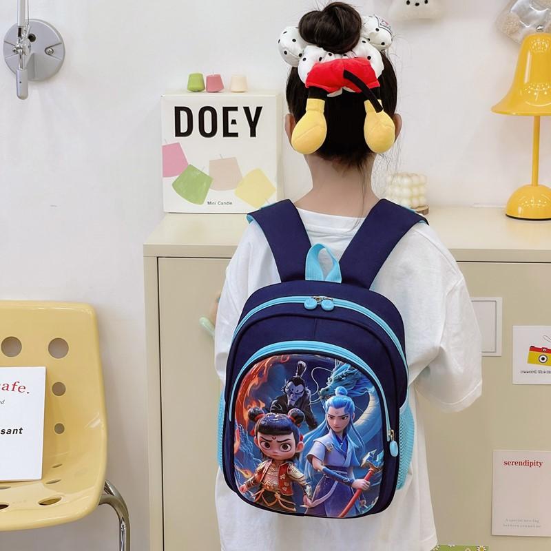 National Manga Cartoon Boys And Girls Backpack Kindergarten Primary School Students Schoolbag Foreign Style Printing Large Capacity Backpack