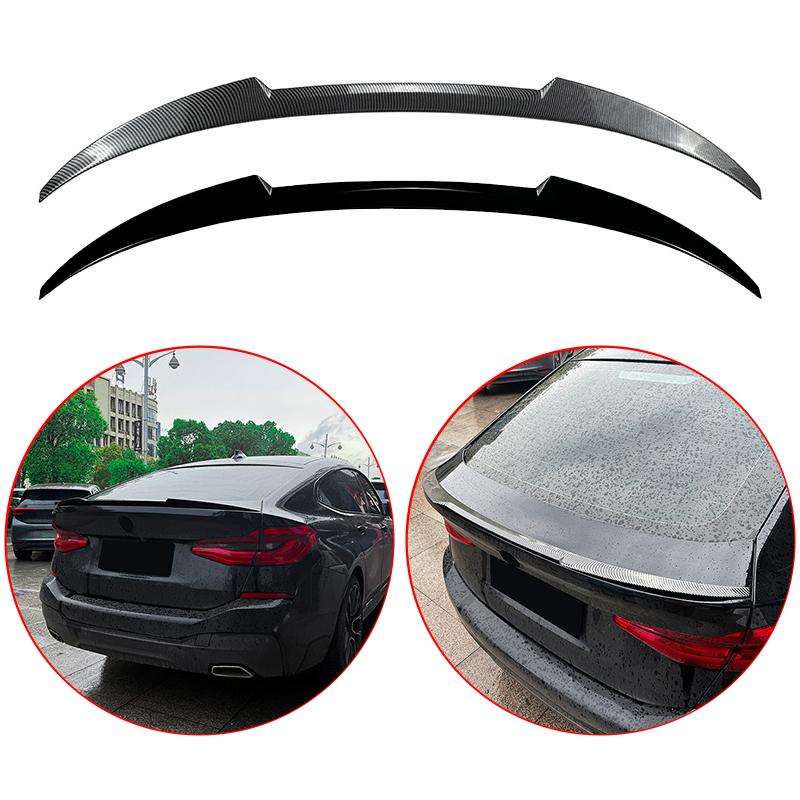 For BMW 6 Series GT G32 640i 650i 2017 To Up High Quality ABS Car Rear Spoiler Wing Body Kit Glossy Black Carbon Fiber Look