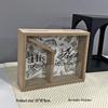 Detachable Wooden Money Saving Box with Three Compartments for Travel and Honeymoon, Wall-Mountable Storage Solution