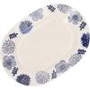 Aito Seisakusho Oval 21 X 15 Floral Mino Dishwasher Made In Japan "Garden" Plate, Medium, Approx. Cm, Pattern, White, Ware, Safe,