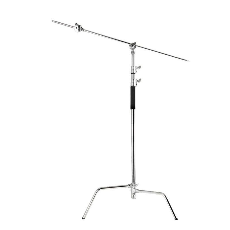 3.3M Photography C Stand Light Stand Heavy Duty Stainless Steel Magic Leg Arm Crossbar Grip Head Tripod GM320D
