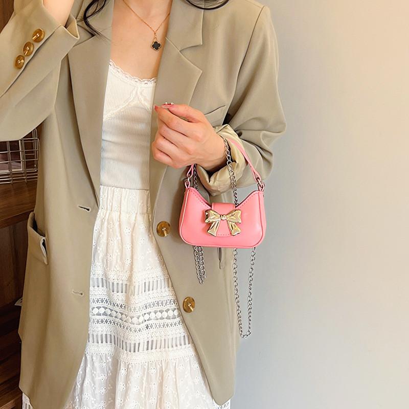 Decoration Bow Mini Handbag Outdoor Trendy Shoulder Bag Womens Crossbody Bag