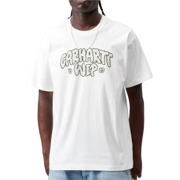 Carhartt WIP Loose Fit Graphic Logo Casual Letter Print Short Sleeve T-Shirt Men tops I036200-02-XX