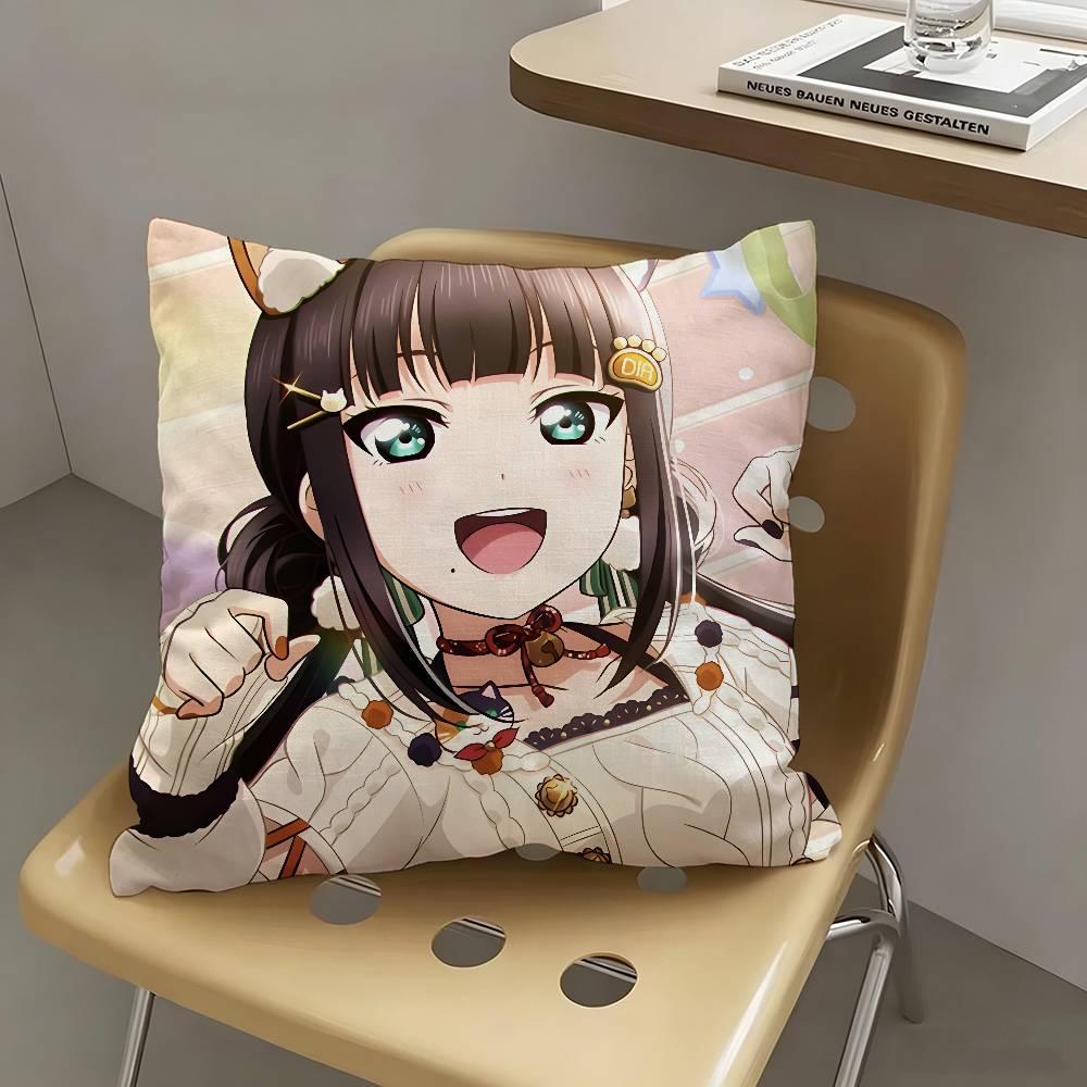 1pc Dia Kurosawa Anime Characters Pillow Case Fashion Square Pillowcase Bedroom Sofa Room Ins Decoration Leisure